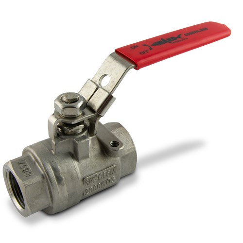 1/4in FNPT Stainless Steel 2K Ball Valve