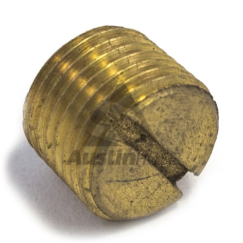 MP 3/8 Slotted Head Plug Brass