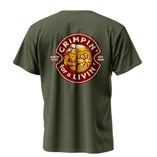 2XL CrimpinforaLivin Shirt-Green