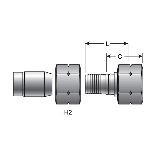 Fitting for SS/Teflon hose G40200-0606B