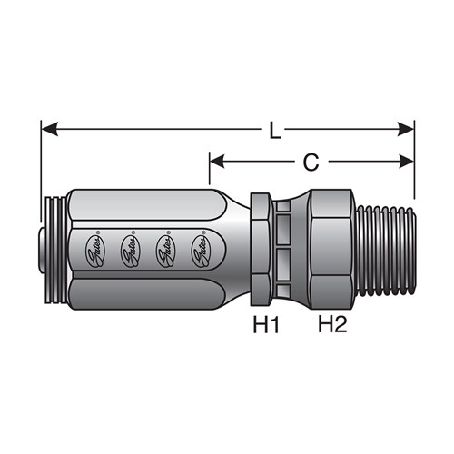 Male Pipe Swivel (NPTF-no 30° Cone Seat)