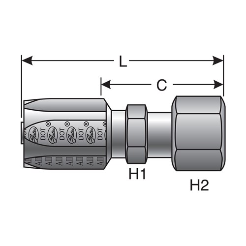 C5 Female Flat-Face Swivel