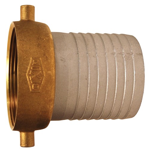 1 1/2in F Coupling alum shank/brass nut