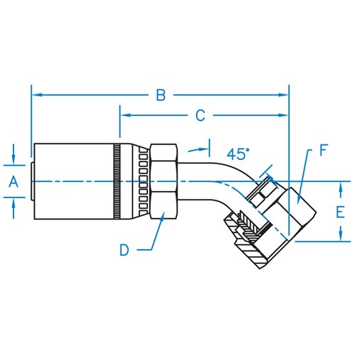 O-Ring Face Seal F 45° BT Swivel