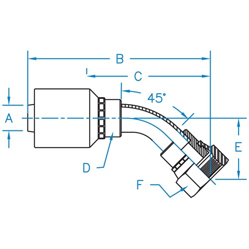 O-Ring Face Seal F 45° BT Swivel