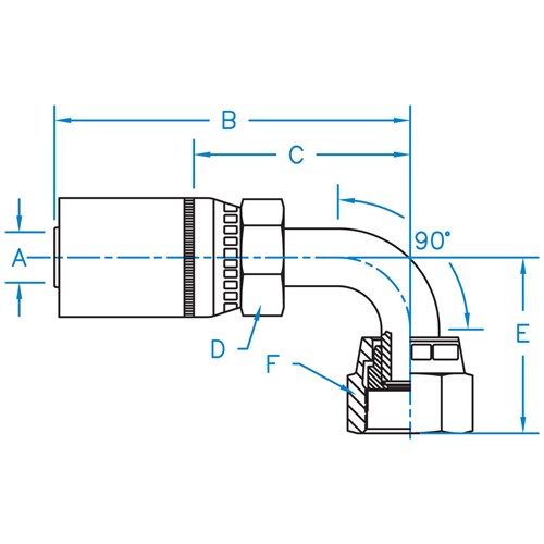 O-Ring Face Seal 90°  BT FX Med