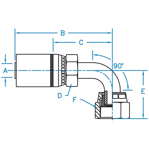 O-Ring Face Seal 90° BT FX