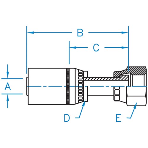 O-Ring Face Seal FX Long - Straight