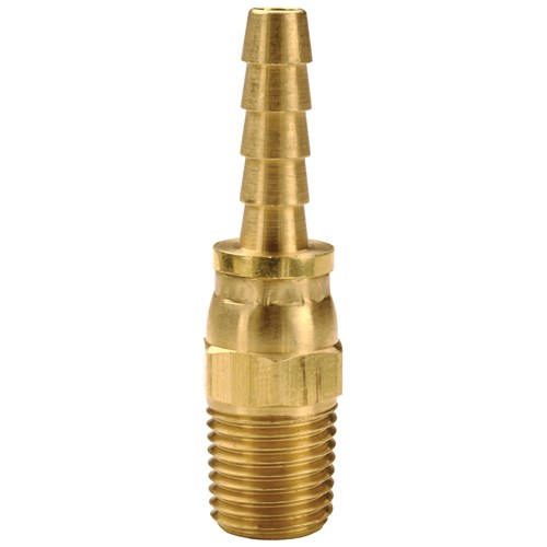 1/4" MNPTF Swivel x 3/8" Hose Barb Brass