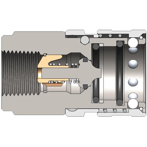 3/4in - 14 BSPP Hyd Coupler