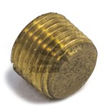 MP 1/4 Slotted Head Plug Brass