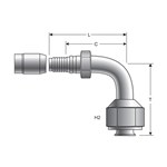 Fitting for SS/Teflon hose G40179-0606