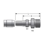 Fitting for SS/Teflon hose G40500-0606