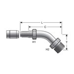 Fitting for SS/Teflon hose G40502-0606