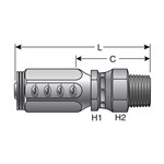 Male Pipe Swivel (NPTF-no 30° Cone Seat)