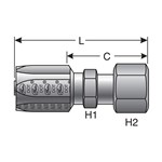 Female Flat-Face O-Ring Swivel