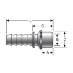 Female Braze On Stem Coupling