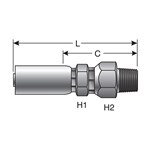 Male Pipe Swivel (NPTF-no 30° Cone Seat)