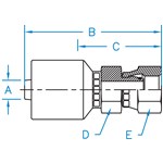 Din Heavy 24° Seat FX with O-Ring