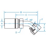 O-Ring Face Seal F 45° BT Swivel