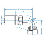 O-Ring Face Seal 90° BT FX