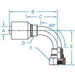 O-Ring Face Seal 90° BT FX