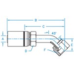 37° JIC F 45° BT Swivel