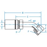 37° JIC F 45° BT Swivel