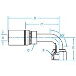 37° JIC F 90° BT Swivel