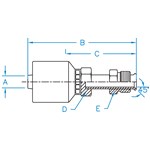 45° SAE Male Inverted Flare